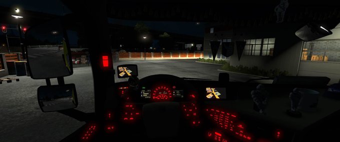 Interieurs Rote Anzeigenbeleuchtung 1.35.x Eurotruck Simulator mod