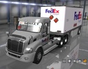Fedex Official 28 Pup Trailer with Freightliner Day Cab Truck 1.35.x