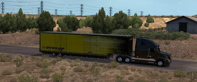 Trailer [ATS] Anhänger RD Moving Van + 17 Skins (1.35.x) American Truck Simulator mod