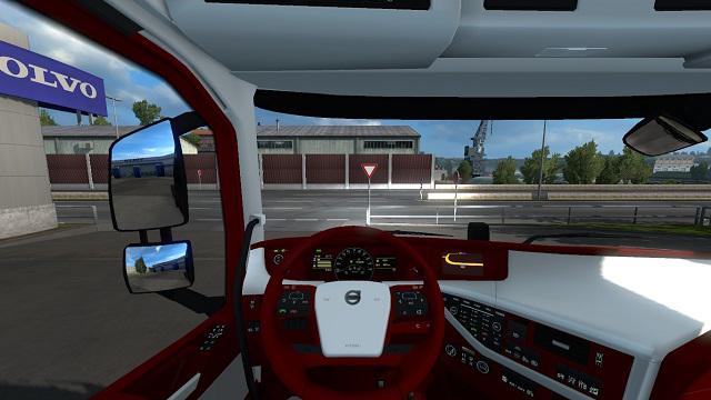 VOLVO FH12 RED AND WHITE INTERIOR V1.0 1.35.X - Thumbnail 1