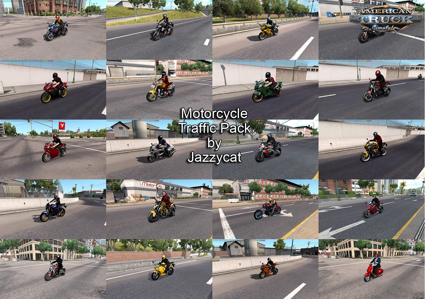 [ATS] Motorcycle in Traffic Pack by JC v2.3 1.33.x thumbnail 12