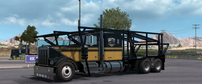 Trucks Kenworth W900A Carhauler + Anhänger (1.35.x) American Truck Simulator mod