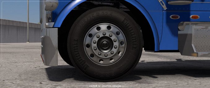 Anbauteile Dark Textures for Stock Truck & Owned Trailers Tires American Truck Simulator mod