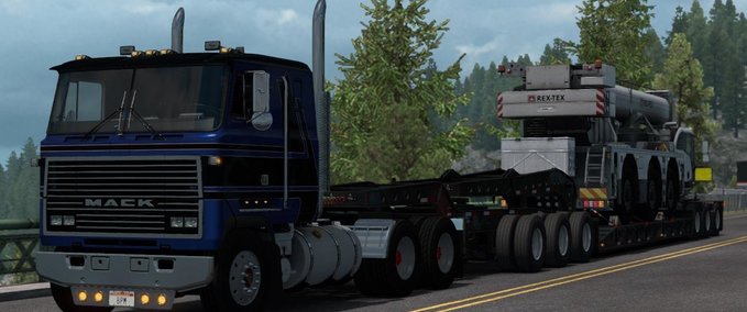 Trailer BESITZBARER SCS LOWBOY 1.35.X American Truck Simulator mod