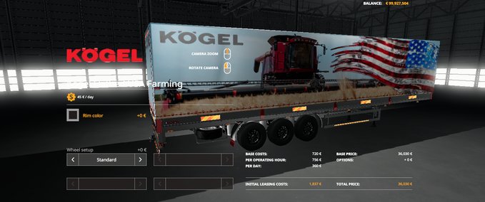 Auflieger  USA FARMING KOGEL AUTOLOADER TRAILER Landwirtschafts Simulator mod
