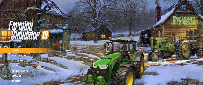 Tools WINTER NIGHT FARM MENU BACKGROUND Landwirtschafts Simulator mod