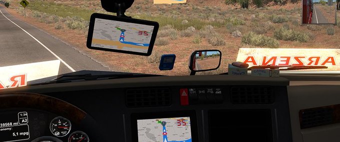 Anbauteile [ATS] GPS RG PRO 2.0 LED 1.36.x American Truck Simulator mod