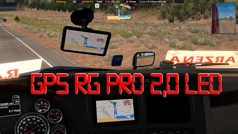 tankskib tvivl Læring ats: [ATS] GPS RG PRO 2.0 LED 1.36.x v 2.0 Parts & Tuning Mod für American  Truck Simulator