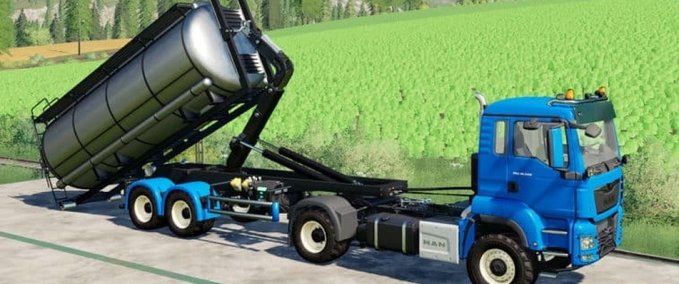 Sonstige Anhänger ITRunner Hooklift Semi-Trailer Landwirtschafts Simulator mod