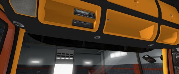 Interieurs Iveco Hi-Way Schwarz - Oranges Interieur 1.36.x Eurotruck Simulator mod