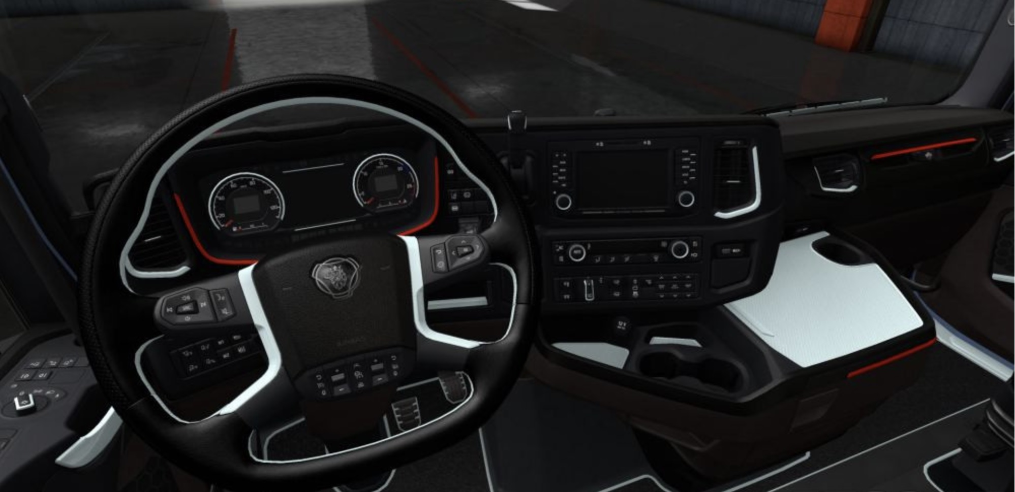 Scania S & R Black - White Interior 1.36.x - Thumbnail 1