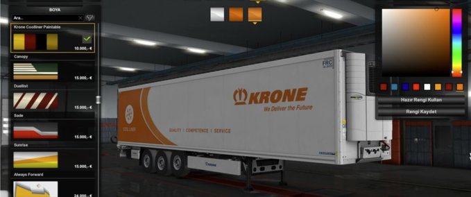 Trailer Krone - Anstreichbare Anhänger 1.36.x Eurotruck Simulator mod