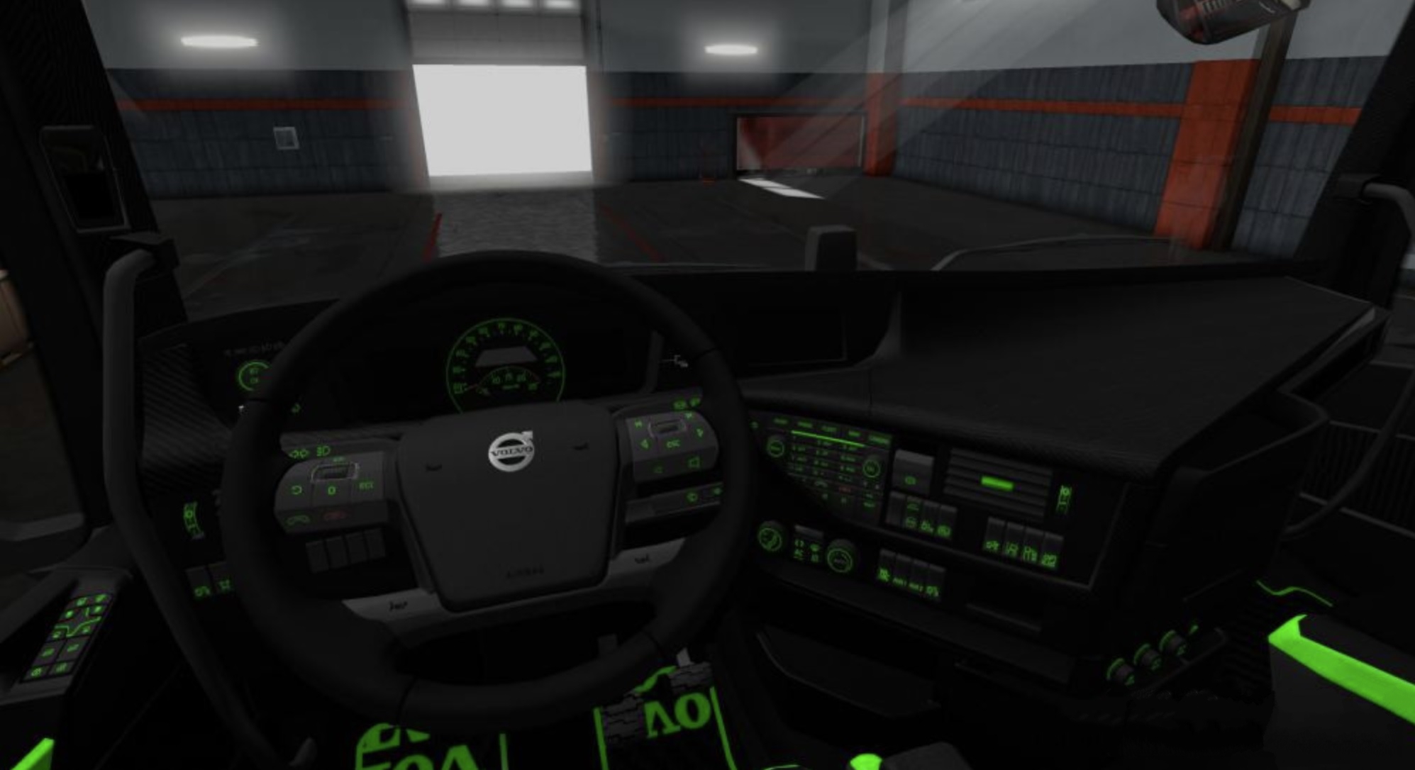 Volvo FH 2012 Black - Green Interior with Green Button Lights 1.36.x - Thumbnail 1