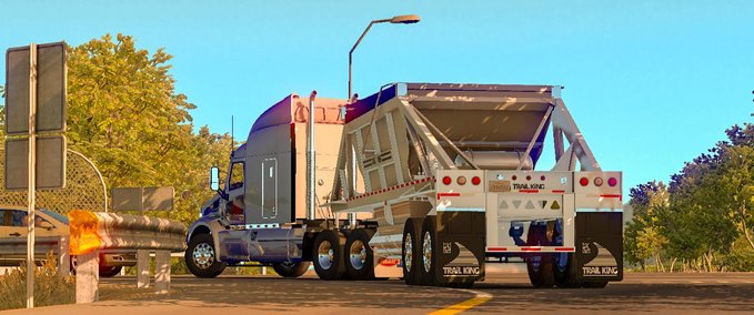 Trailer [ATS] TRAILKING BELLY DUMP ANHÄNGER (1.36.X) American Truck Simulator mod