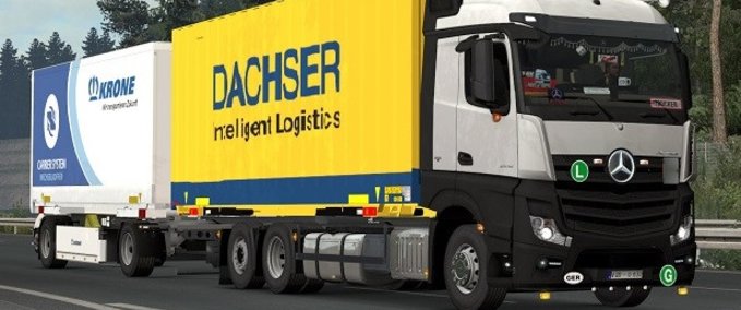 Trailer Krone Boxcarrier 4 Chassis Varianten 1.36.x Eurotruck Simulator mod