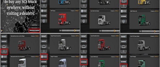 Trucks ETS2 SCS LKW Händler 1.36.X Eurotruck Simulator mod