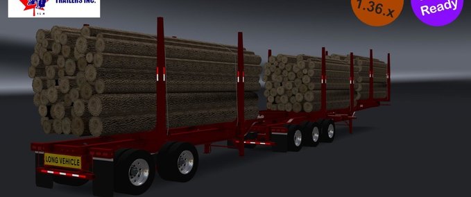 Trailer Arctic Logs Anhänger 1.36.x American Truck Simulator mod