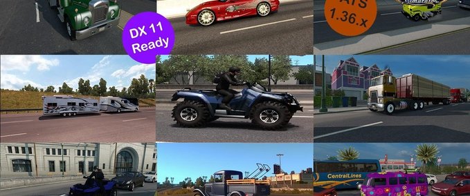 Mods [ATS] Give me More Traffic [DX 11] (1.36.x) American Truck Simulator mod