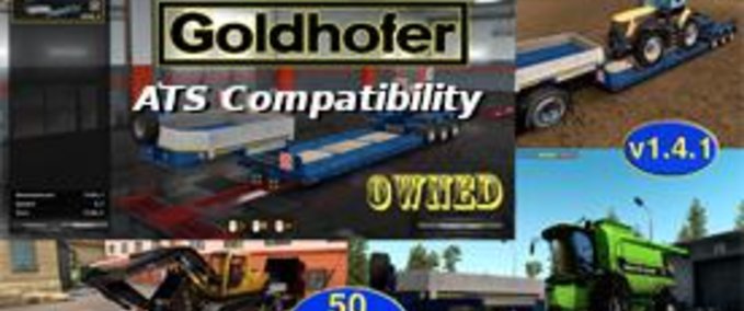 Trailer ATS Kompatibilitäts - Addon für Goldhofer Anhänger 1.36.x American Truck Simulator mod