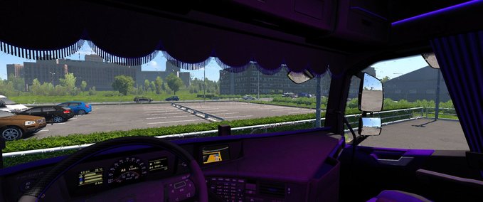 Interieurs Volvo FH 2012 CMI Schwarz - Violettes Interieur [1.36.x] Eurotruck Simulator mod