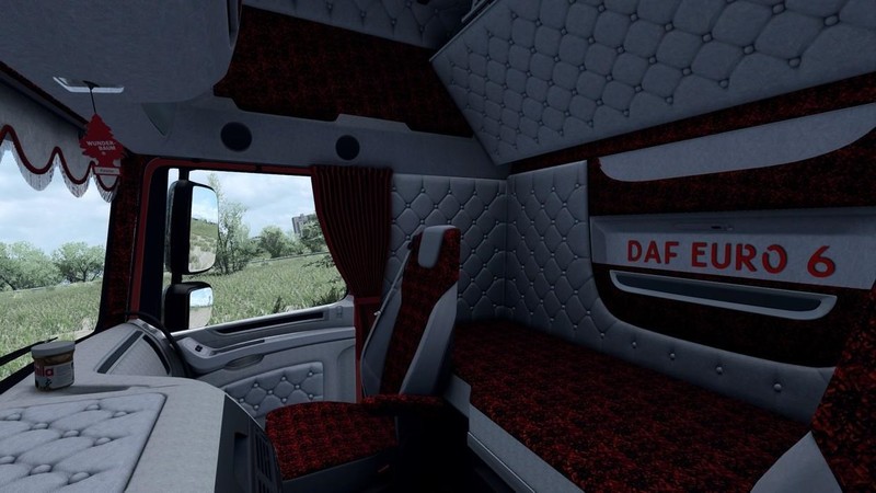 Ets 2 Daf Xf 106 Holland Style Interieur Rotes Plusch 1 36