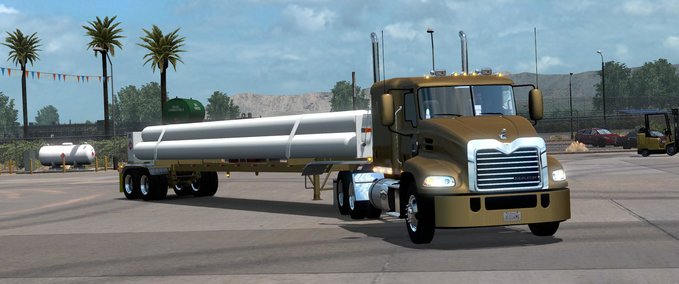 Trailer CNG TUBE ANHÄNGER 7 TUBES ISO 48FT 1.36.X American Truck Simulator mod