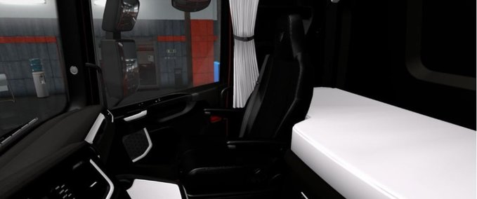 Interieurs Scania S & R 2016 Schwarz - Weißes Interieur [1.36.x] Eurotruck Simulator mod