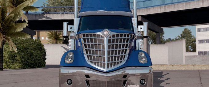 Anbauteile International LoneStar Chrom Stoßstange 1.36.x American Truck Simulator mod