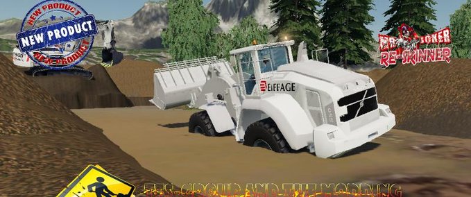 Bagger & Radlader LIEBHERR 550 EIFFAGE Landwirtschafts Simulator mod