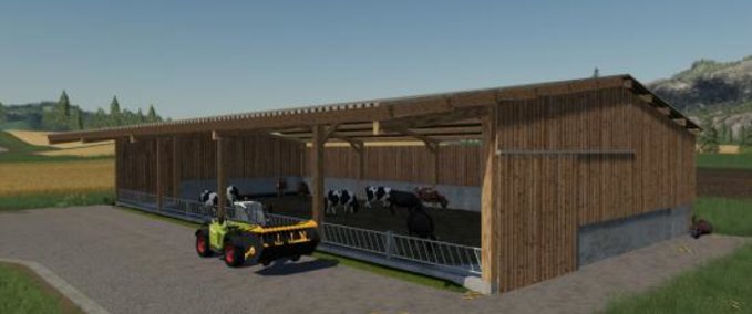 Gebäude Holz Kuhstall Landwirtschafts Simulator mod