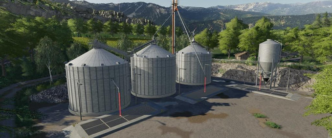 Gebäude Grain Silo Set With Multifruit Landwirtschafts Simulator mod