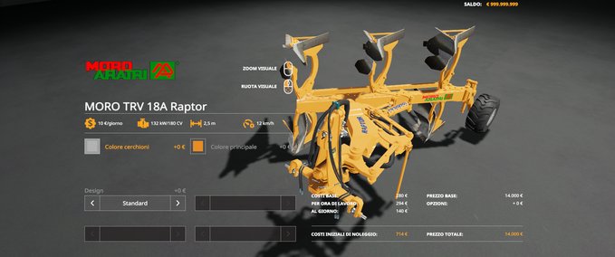 Pflüge Moro Raptor TRV series Landwirtschafts Simulator mod