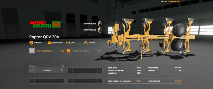 Pflüge Moro Raptor QRV series Landwirtschafts Simulator mod