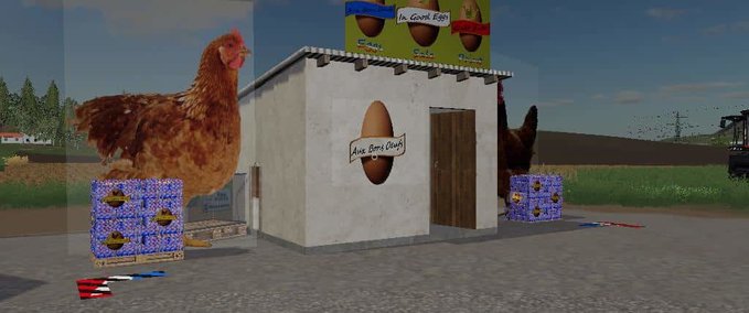 Gebäude mit Funktion Egg Sale Point Mod Landwirtschafts Simulator mod