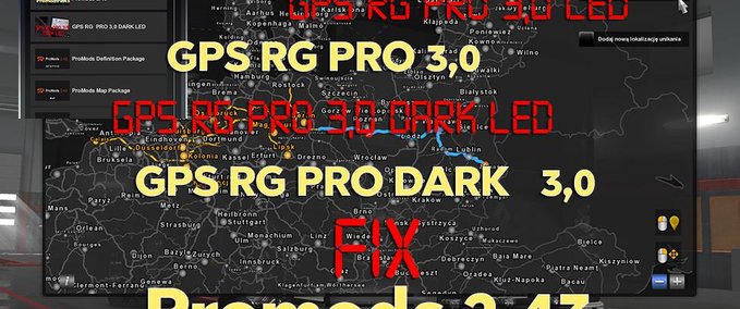 Sonstige GPS RG PRO 3.0 FIX PROMODS  +MIDDLE-EAST ADDON PACK V2.43 [1.36.X] Eurotruck Simulator mod