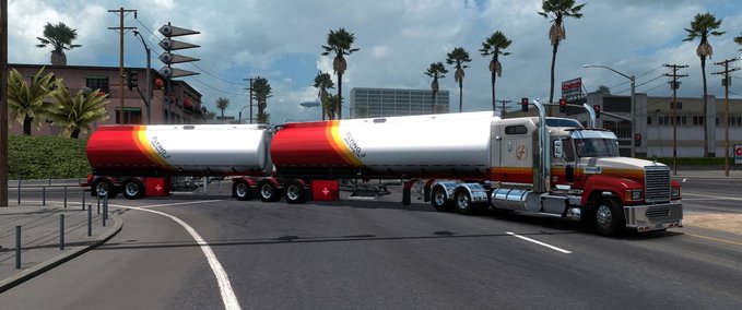 Trailer [ATS] BESITZBARER ADVANCED B-TRAIN TANKER [1.36.X] American Truck Simulator mod