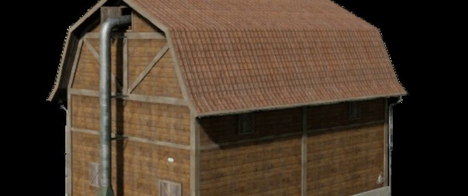 Gebäude mit Funktion Lager für Heu, Gras, Stroh und Häckselgut. Landwirtschafts Simulator mod