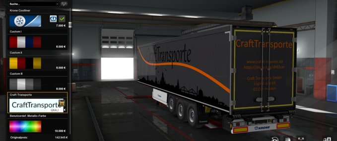 Skins Krone Trailer Skins CraftTransporte Eurotruck Simulator mod