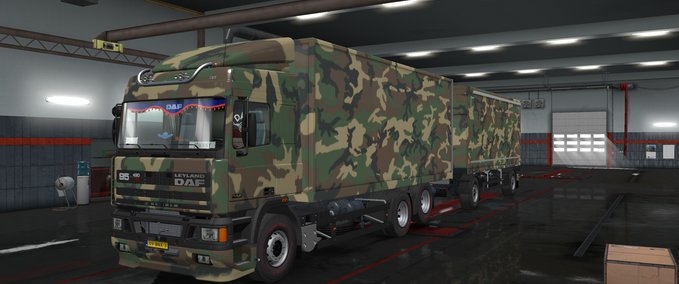 Skins DAF95 2 Camouflage Skins für Maschine+Hänger Eurotruck Simulator mod