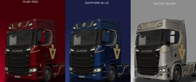 Skins 50 Jahre Scania S V8 Limitierte Skin Edition [1.36.x] Eurotruck Simulator mod
