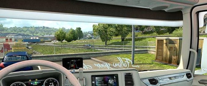 Sonstige Weißes Lenkrad als Addon für den Scania S500 1.36.x Eurotruck Simulator mod