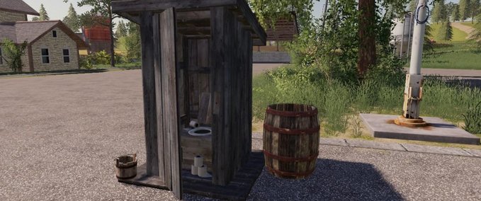 Objekte FS19 Outhouse with Sleep trigger Landwirtschafts Simulator mod