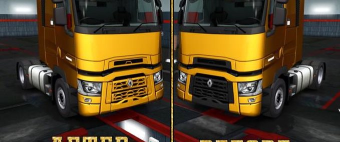 Renault Renault Range T färbbarer Kühlergrill [1.36.x] Eurotruck Simulator mod