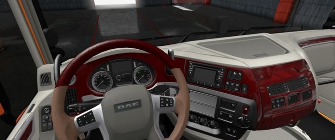 Interieurs DAF E6 Rot - Weißes Interieur [1.36.x] Eurotruck Simulator mod