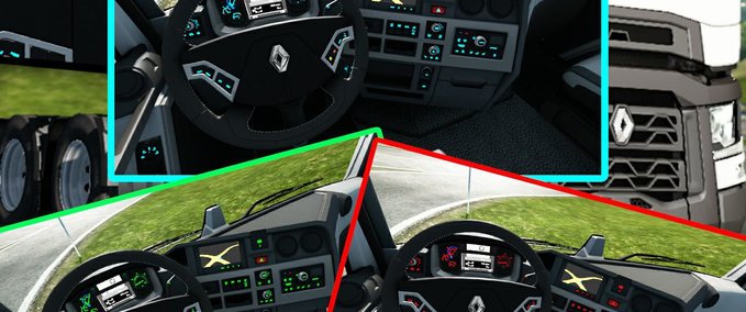 Renault Renault Range T Anzeigentafelbeleuchtung in diversen Farben [1.36.x] Eurotruck Simulator mod