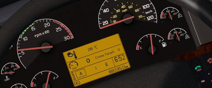 Anbauteile [ATS] Volvo VNL Metric Speedometer [1.36.x] American Truck Simulator mod