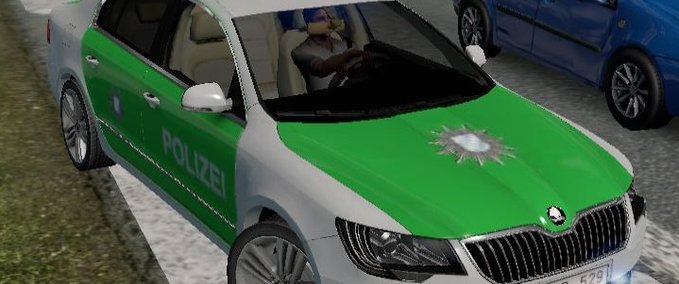 Sonstige Skoda bayerischer Polizeiwagen [1.36.x]  Eurotruck Simulator mod