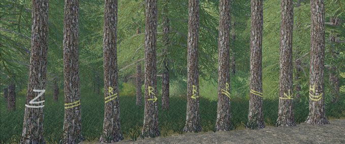 Platzierbare Objekte Platzierbare Rückegassenbäume Kiefer Landwirtschafts Simulator mod
