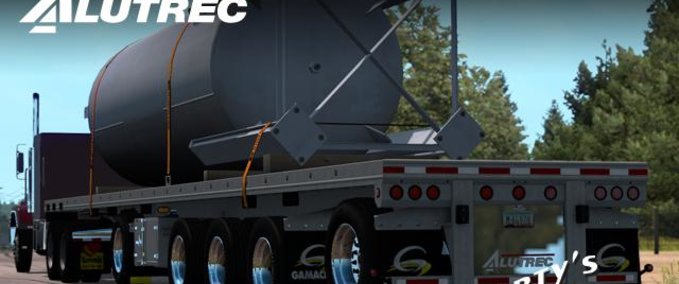 Trailer [ATS] ALUTREC FLATBED BY SMARTY [1.36.X] American Truck Simulator mod