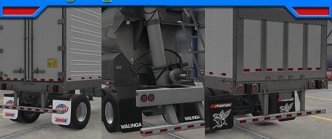 Anbauteile [ATS] Schmutzfänger für Anhänger [1.36.x] American Truck Simulator mod